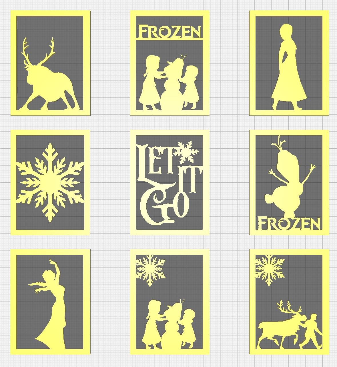 Disney Frozen Lithophane Inserts